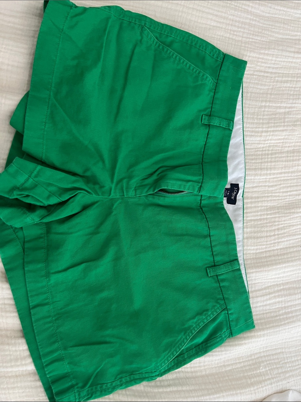 J. Crew Bright Green Cotton Chino Shorts
